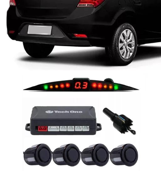 Imagem de Sensor Estacionamento Ré Preto Com Visor Slim Prisma 2013/18
