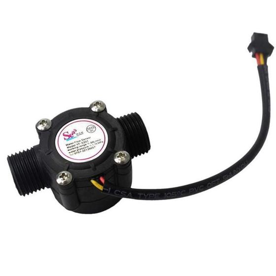 Imagem de Sensor Hall Fluxo Vazão Água 1/2 - Arduino 30L/Minuto