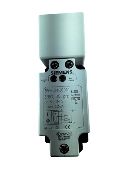 Imagem de Sensor Indutivo Mod. 3rg4034-6cd00 15 Á 34 Vdc Pnp - Siemens
