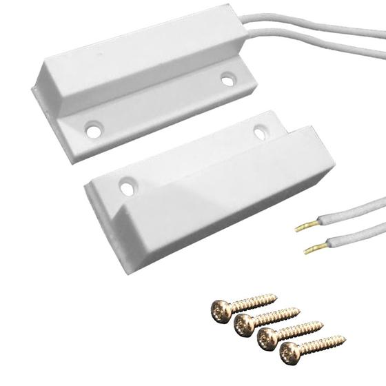 Imagem de Sensor Magnético De Sobrepor Com Fio Alarme Porta Janela
