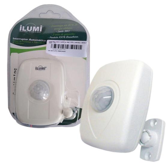 Sensor presença sobrepor com lente de 360 teto articulador ILUMI Menor preço em Sensor presença sobrepor com lente de 360 teto articulador ILUMI