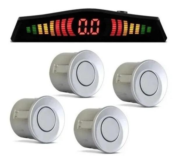 Imagem de Sensor Ré Estacionamento 4 Pontos Display Colorido 18Mm Kit