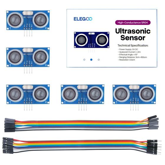 Imagem de Sensor Ultrassônico HC-SR04 ELEGOO - Módulo para Arduino