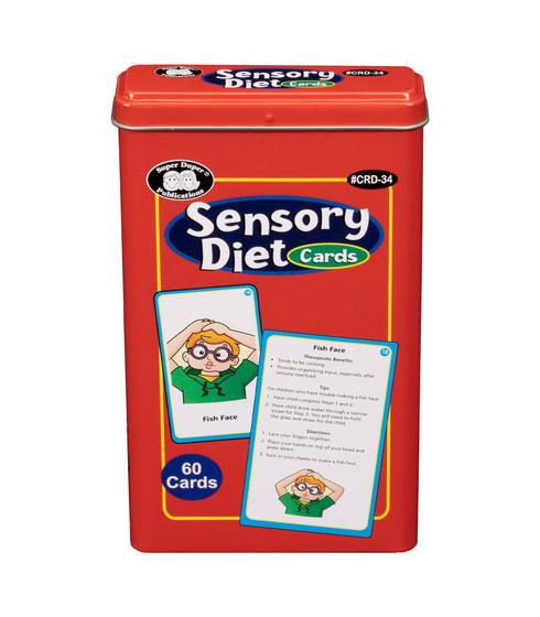 Imagem de Sensory Diet Flash Cards Super Duper revisados com 48 cartões