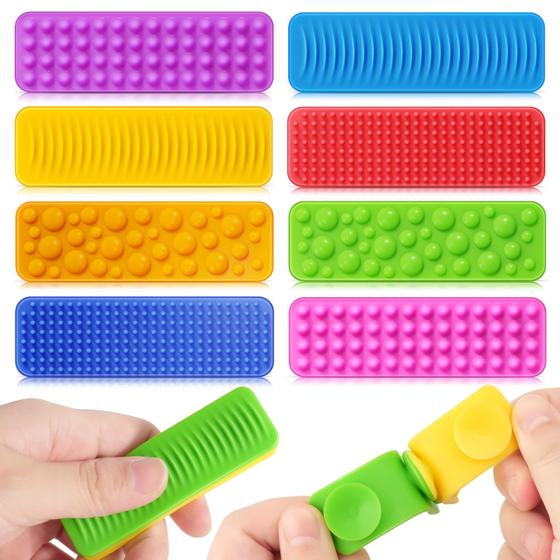 Imagem de Sensory Fidget Toys LESONG, pacote com 8 unidades de sucção texturizada para autismo