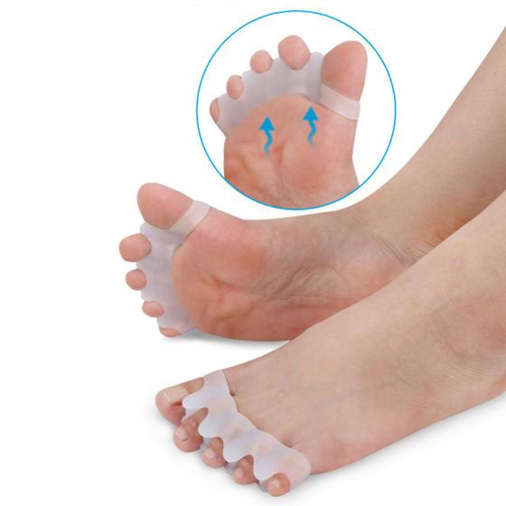 Imagem de Separador De Dedos Silicone Corretor Protetor Joanete - 1Par