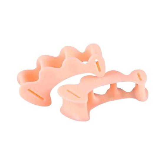 Imagem de Separadores De Dedos De Silicone Rígido, Espaçadores Ortopédicos De Hálux Valgo Com 3 Furos, Martelo