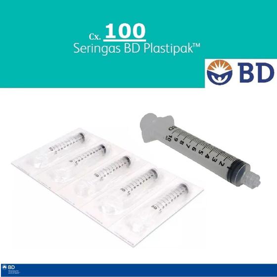 Imagem de Seringa 10ml Bd Cx 100 Unidades Luer Lock