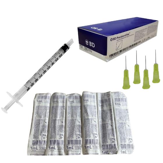Imagem de Seringa 1ml e Agulha 0,3 x 13mm Bd Kit Com 100 Unidades