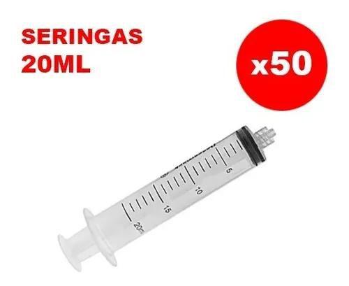 Imagem de Seringa 20ml Descartável Bico Luer Lock Anvisa - Cx 50un