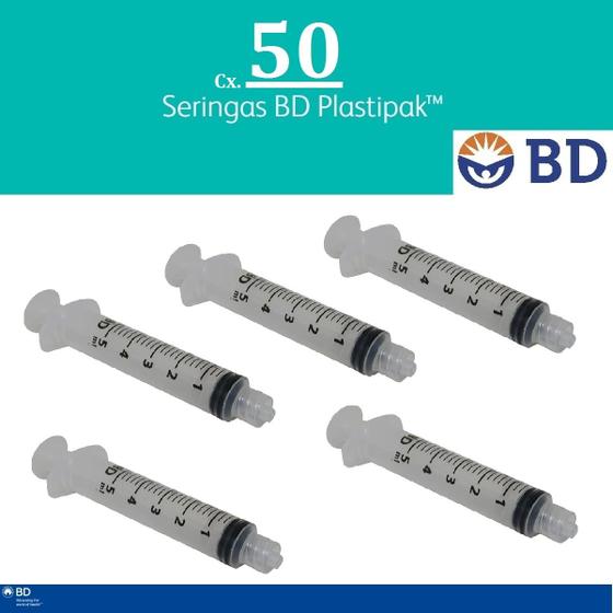 Imagem de Seringa 5ml Sem Agulha LUER LOCK BD 50 unidades