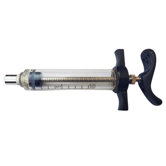 Imagem de Seringa Acrílica Com Graduação - Com Regulagem - 10ml - Preto