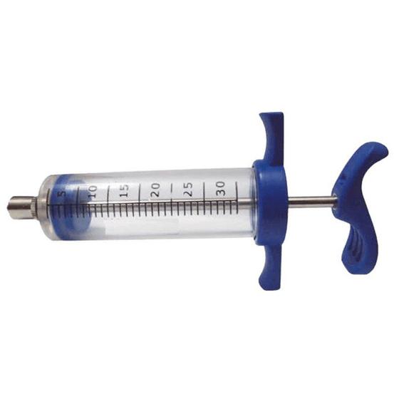 Imagem de Seringa Acrílica Com Graduação - Sem Regulagem - 30ml - Azul