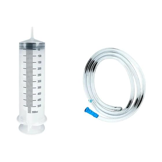 Imagem de Seringa de Grande Capacidade (100ml-550ml) com Mangueira de 100cm - Alimentador Multifuncional