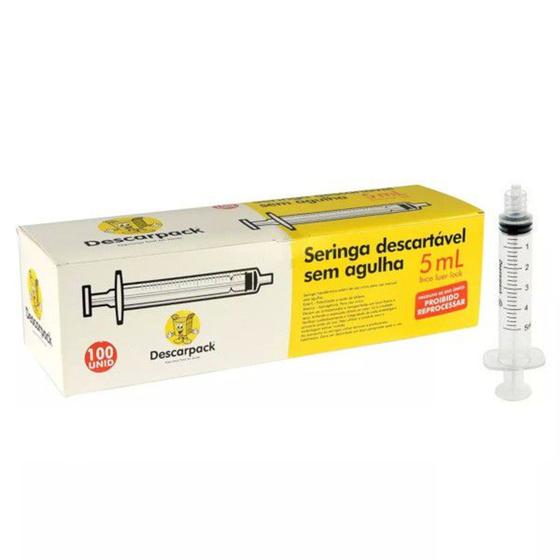 Imagem de Seringa desc. 10ml s/agulha Lock (rosca) cx c/100