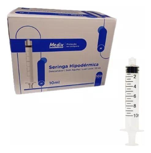 Imagem de Seringa HiPodérmica Luer Lock 10ml (100Unid) - Medix