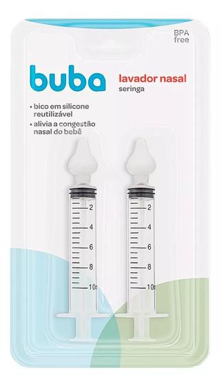 Imagem de Seringa Lavagem Nasal Para Bebê Com Bico De Silicone 2 Und - Buba