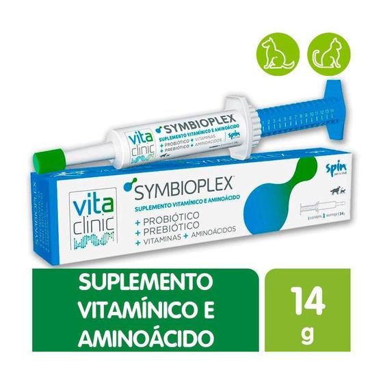 Seringa Symbioplex Vita Clinic Suplemento Cães e Gatos 14g - Spin - Pet is life é boa?
