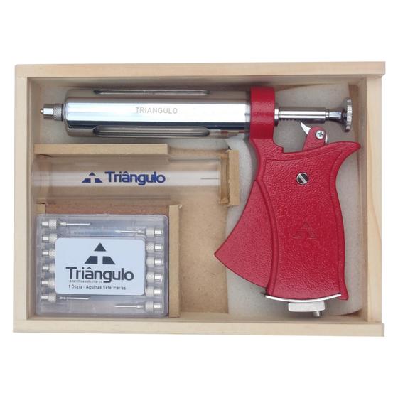 Imagem de Seringa vet. aut. 50ml completa ( caixa madeira / cabo colorido )