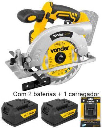 SERRA CIRCULAR 165mm 18V ISCV1831 c/ 2 BATERIAS VONDER Menor preço em SERRA CIRCULAR 165mm 18V ISCV1831 c/ 2 BATERIAS VONDER