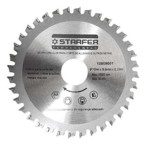 Imagem de Serra Circular Alumínio 110 Mm X 36 Dentes - Starfer