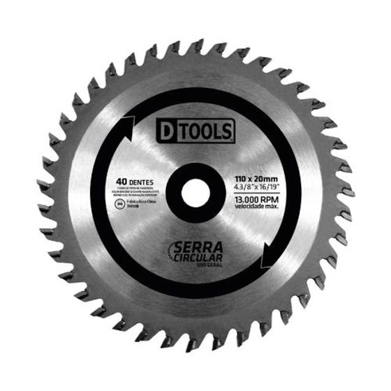 Imagem de Serra Circular Com Vídea 4 3/8'' 40 Dentes - Dtools