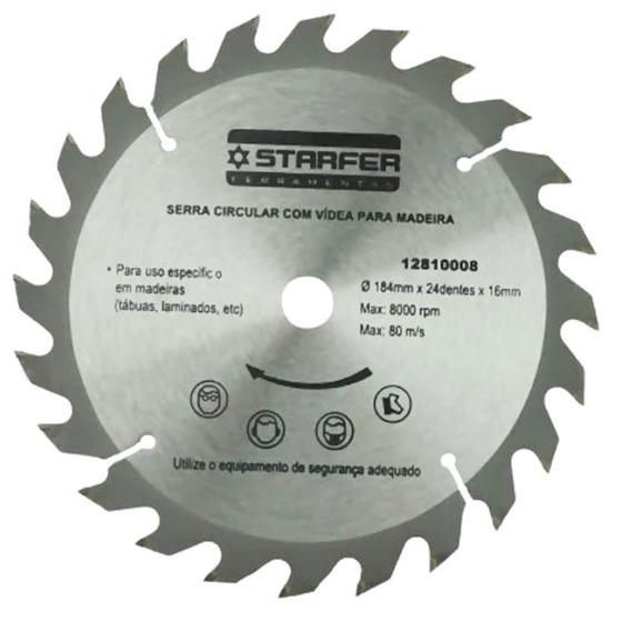 Imagem de Serra Circular Com Vídea Para Madeira 7.1/4 X 24 Dentes