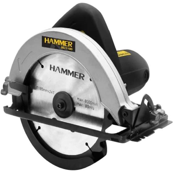 Imagem de Serra circular elétrica Hammer SC1100 185mm 1100W Preto 127V