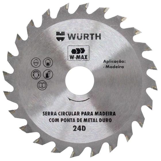 Imagem de Serra Circular Widea Para Madeira 110mm 24 Dentes WURTH 0610024110