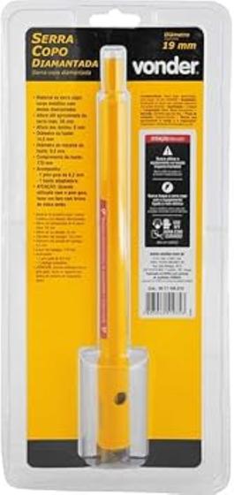 Imagem de Serra Copo Diamantada 19mm Com Haste Encaixe 3/8" VONDER