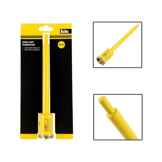 Imagem de Serra Copo Diamantada 30mm Com Haste 170mm