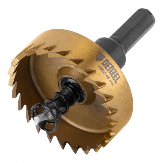 Imagem de Serra copo para metal 45 mm revestimento em Nitreto de Titânio com suporte - Denzel