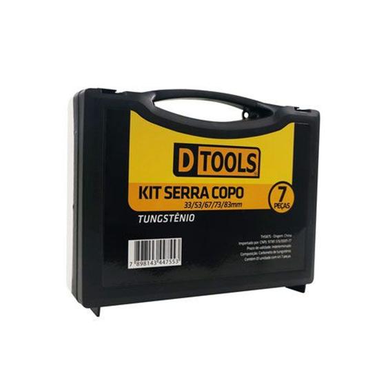 Imagem de Serra Copo Tungstênio Kit 7 Peças - Dtools