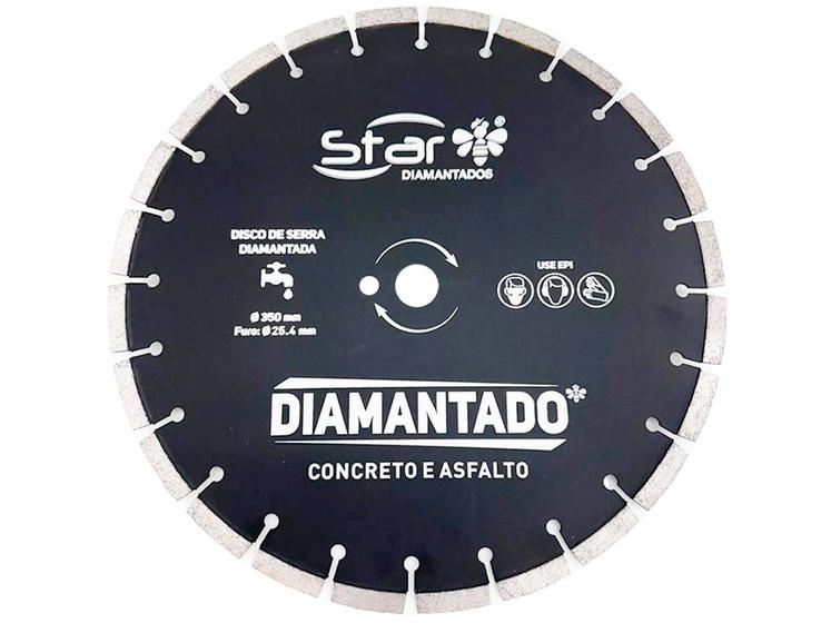 Imagem de Serra Diamantada 350mm Segmentada p/ Concreto e Asafalto - Star