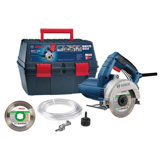 Serra Mármore 125mm 1500W Com Maleta Titan GDC151 220V Bosch Menor preço em Serra Mármore 125mm 1500W Com Maleta Titan GDC151 220V Bosch