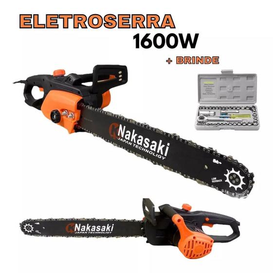 Imagem de Serra Moto serra Eletrica 1600w Profissional + soquete 40 pçs