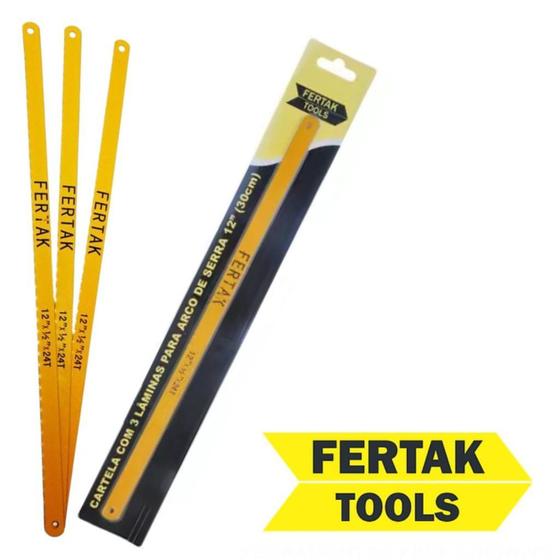 Imagem de Serra para Arco de Serra Jogo com 3 Peças 12'' - Fertak