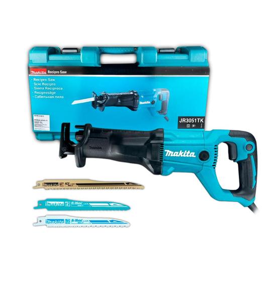 Imagem de Serra Sabre Elétrica Makita JR3051TK 127V/220V 1200W Até 2800 Golpes Por Minuto Lâmina 28mm Metal e Madeira C/Maleta e Acessórios Profissional