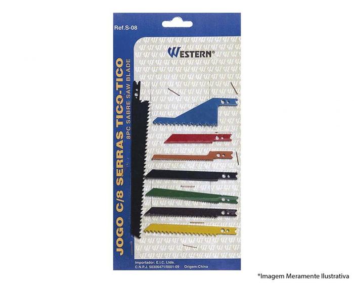 Imagem de Serra Tico Tico Western 8Pcs Blister S-08 Blister