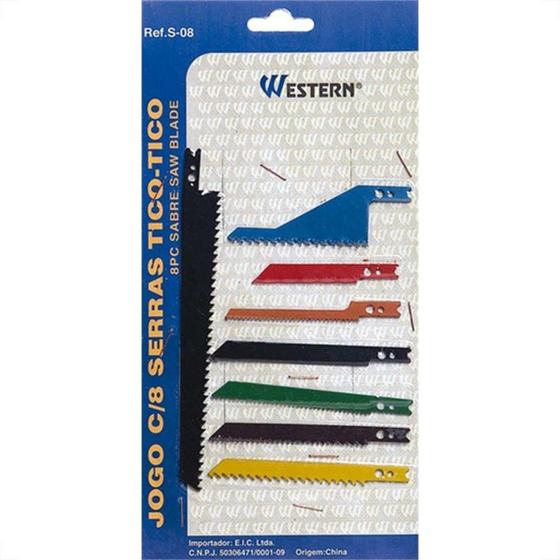 Imagem de Serra Tico Western Universal Kit Com 8 Pecas S-08
