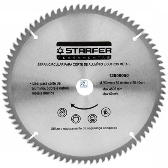 Imagem de Serra Widea Starfer Aluminio 250X80D
