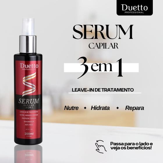 Imagem de Sérum Creme Capilar 3 em 1 Duetto Professional 200ml