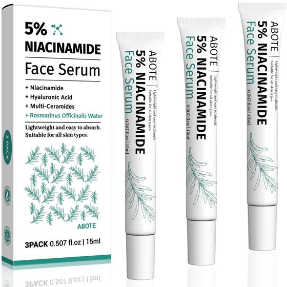 Imagem de Sérum Facial ABOTE com Niacinamida 5% e Alecrim - 15ml (Kit com 3)