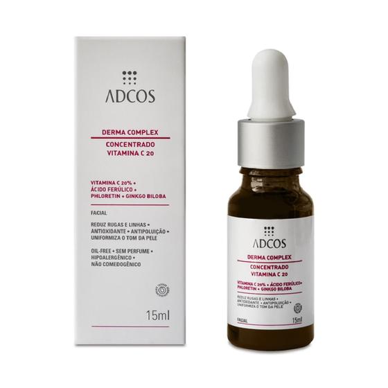 Imagem de Serum Facial Adcos Derma Complex Concentrado Vitamina C 20 com15ml