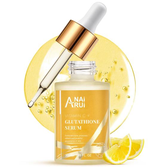Imagem de Sérum Facial ANAI RUI com Vitamina C, Glutationa e Ácido Hialurônico - 30ml