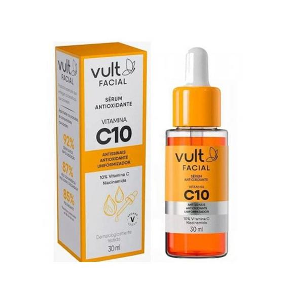 Imagem de Sérum Facial Antissinais Antioxidante  Uniformizador Vult Vitamina C10 30ml