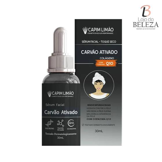 Imagem de Serum facial carvao ativado q10 + colageno 30ml - capim clinical