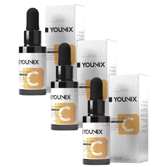 Imagem de Serum Facial Clareador Vitamina C Younix 30ml-3 Unidades