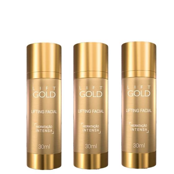 Imagem de Sérum Facial Lift Gold Anti Rugas Com Ácido Hialurônico 3 Un