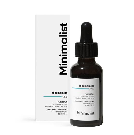 Imagem de Sérum Facial Minimalista com Niacinamida 5% e Ácido Hialurônico - 30ml